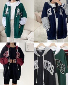 PO 레이커배색후드집업(K324H409)