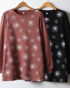 MN 플라워나염긴팔티셔츠(J461H312)