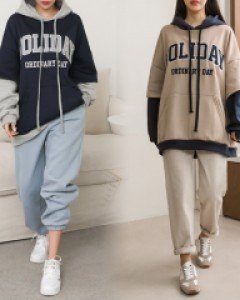 PO 홀리데이배색후드티(K728H311)