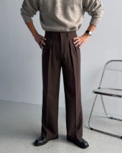 #프리미엄 미니멀 투턱 와이드 슬랙스 6color