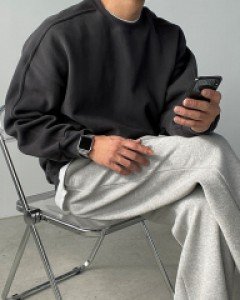 #어깡 더블절개 양기모 맨투맨 4color