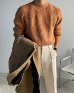 유닛 메란지 래글런 라운드 니트 8color