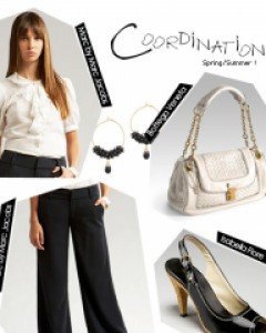 Spring !Ruffle Blouse and Black Pants