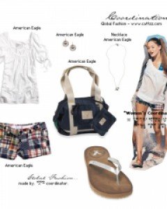 S/S시원한 화이트 탑과 패치워크 쇼트 팬츠. 편안한 느낌의 여름코디.