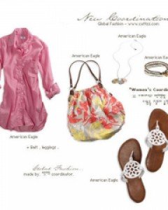 Spring오버사이즈 셔츠와 플로럴 토트 백. 선라이즈 샌들. 산뜻하고 편안한 느낌의 봄코디.