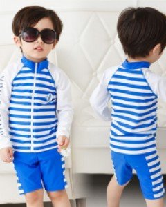 스트라이프 래쉬가드 블루 3종세트 202705