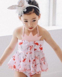 플라밍고 아동 수영복 세트(90-130)700001