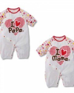 체크 하트 파파마마 레드 우주복 203552