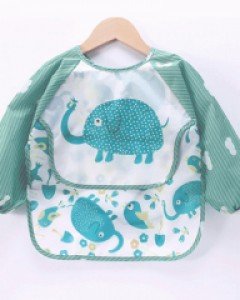 소매있는 아동 이유식 방수 턱받이 (원사이즈) 204425