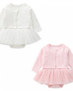 하트뿅뿅 가디건과 민나시 원피스세트 204431