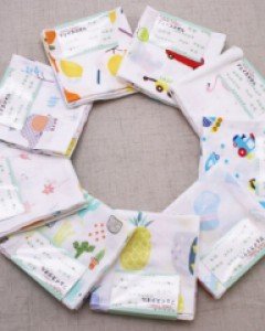 아동을 위한 순면 가제 거즈 손수건 20종1세트 204437