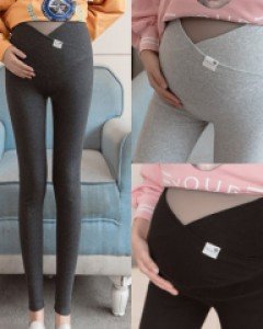 V 심플 슬림핏 배보호 임산부 레깅스 (M-XXL) 204453