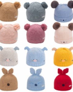 다양한 아동 니트 방울모자 원플원 램덤2개 700119