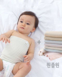 스트라이프 유아 배가리개 랜덤 2p 304520