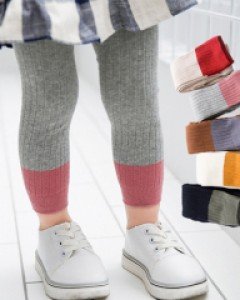 배색투톤 골지 아동 레깅스 랜덤2개(105-125) 204888