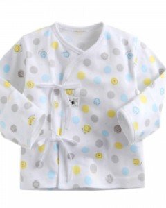 (스크래치) 한국 도트 배냇저고리 블루