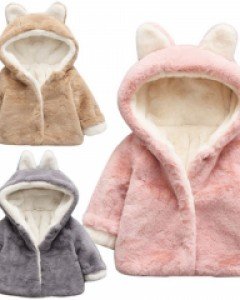 (스크래치) 러블리 쫑긋 유아 퍼 자켓