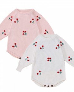 체리가 가득한 아동 긴팔 바디슈트 304037
