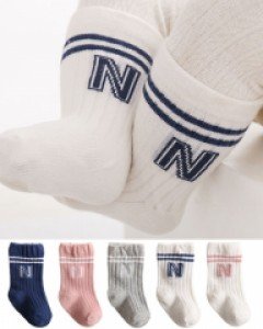 N골지 두줄 아동 긴목 양말 4종1세트(S-L) 205148