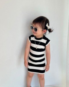 쿨단가라 슬림핏 아동 민소매원피스 205163