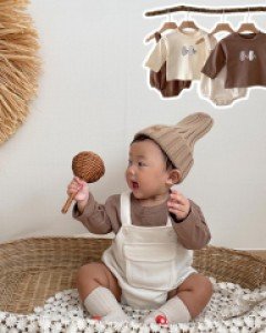 베어볼베어아동긴팔티셔츠멜빵슈트세트 205197