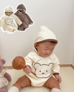 후디자수베어 아동 긴팔 후드 바디슈트 205195