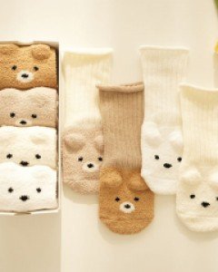테디베어 수면양말 4종세트(선물포장)