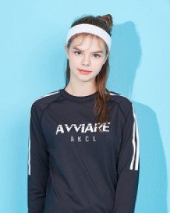 ★래쉬가드★ loose fit 더블line 래쉬가드(unisex) black