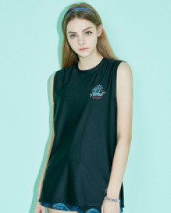 ★래쉬가드★ 알로하 래쉬 슬리브리스(unisex) black