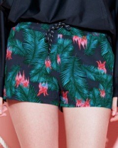 ★Rash guard★ swim short WOMEN red farm