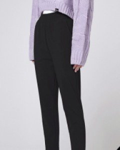 Tricot warmer jogger pants(fluff) black(unisex)