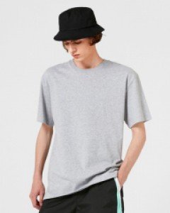 Loose fit all day slit 1/2 t-shirt melange gray(unisex)