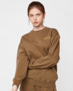 Garment dyeing crew neck olive green(unisex)