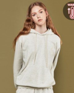 loose fit ACL embroidery hoodie fluff 오트밀(unisex)