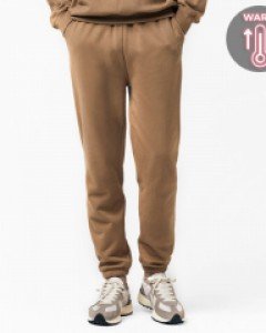 loose fit ACL embroidery sweat pants fluff dark beige(unisex)