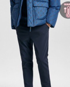 Tricot warmer jogger slacks(fluff) dark navy(unisex)