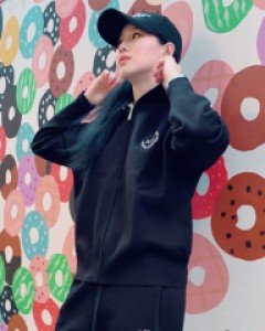 [스우파 YGX 이삭 협찬] knit hooded zip-up training pants set black