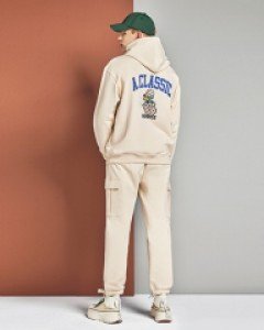 BAD DUCK hoodie - pants set beige