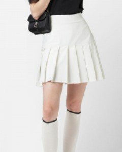 Pleats tennis skirt white