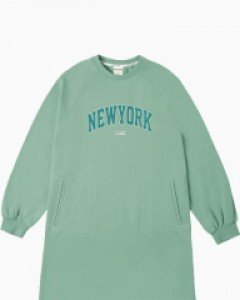 Loose fit New York pocket dress mint