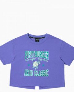 AKIII CLASSIC X PIPIT BURGER crop T-shirt 퍼플
