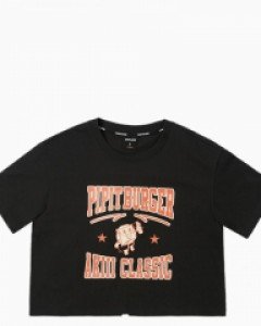 AKIII CLASSIC X PIPIT BURGER crop T-shirt black