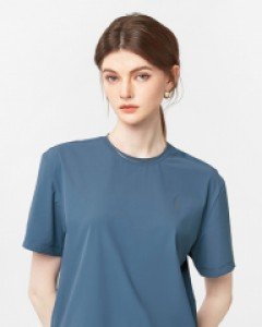 Tricot air cooler loose fit A logo 1/2 t-shirt dutch blue(unisex)