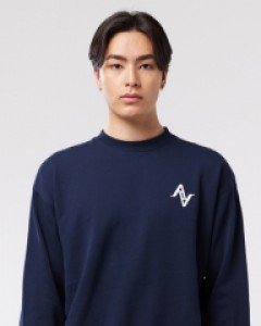 Signature logo sweatshirt navy(unisex)