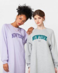 [2pack]Loose fit New York pocket dress