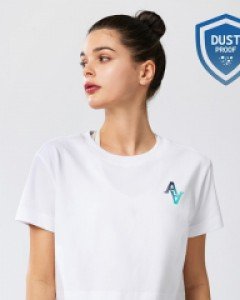 Dust proof 1/2 crop t-shirt white