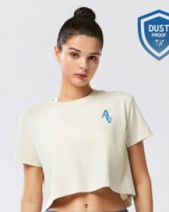 Dust proof 1/2 crop t-shirt ivory
