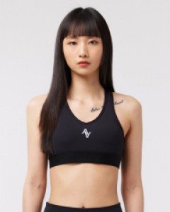 Performance sports bra top black