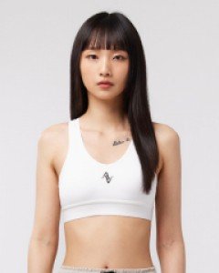 Performance sports bra top white