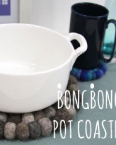 양모펠트 봉봉 냄비받침_브라운